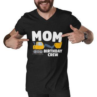 Mom Birthday Crew Construction Birthday Party Theme Gift Graphic Design Printed Casual Daily Basic Men V-Neck Tshirt - Thegiftio UK