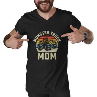 Monster Truck Mom Vintage Retro Style Women Men V-Neck Tshirt - Monsterry DE