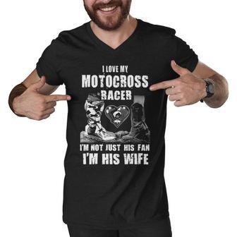 Motocross Wife Men V-Neck Tshirt - Seseable