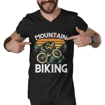 Mountain Bike Cycling Bicycle Mountain Biking Gift Tshirt Men V-Neck Tshirt - Monsterry DE