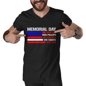 Murph Memorial Day 1 Mile Run V2 Men V-Neck Tshirt - Monsterry UK