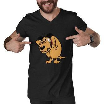 Muttley Dog Smile Mumbly Wacky Races Funny V2 Men V-Neck Tshirt - Monsterry UK