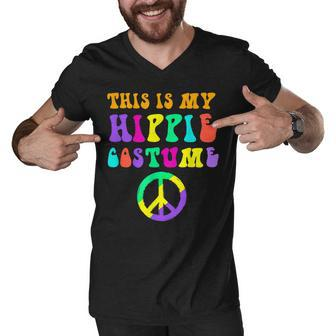 My Hippie Costume Funny Halloween Retro Party For Women Men Men V-Neck Tshirt - Thegiftio UK