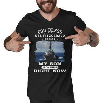 My Son Is On Uss Fitzgerald Ddg Men V-Neck Tshirt - Monsterry