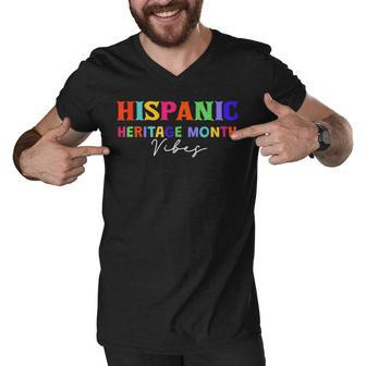 National Hispanic Heritage Month Vibes Hispanic Heritage Men V-Neck Tshirt - Thegiftio UK