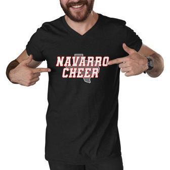 Navarro Cheer Texas Logo Men V-Neck Tshirt - Monsterry CA