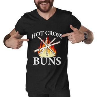 Nice Hot Cross Buns Graphic Design Printed Casual Daily Basic Men V-Neck Tshirt - Thegiftio UK
