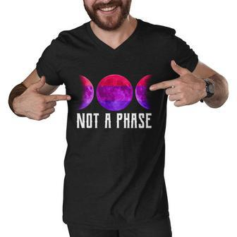Not A Phase Bi Pride Bisexual Men V-Neck Tshirt - Monsterry UK