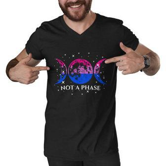 Not A Phase Moon Lgbt Trans Pride Bisexual Lgbt Pride Moon Men V-Neck Tshirt - Monsterry