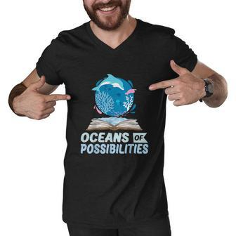 Oceans Of Possibilities Summer Reading 2022 Librarian Men V-Neck Tshirt - Monsterry