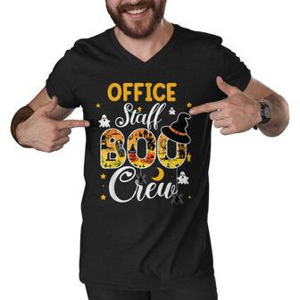 Office Staff Boo Crew Funny Halloween Matching Costume Men V-Neck Tshirt - Seseable