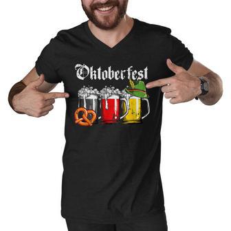 Oktoberfest Beer German Flag Clothing Men Drinking Men V-Neck Tshirt - Thegiftio UK