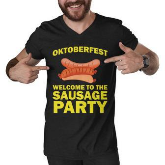 Oktoberfest Welcome To The Sausage Party Men V-Neck Tshirt - Monsterry AU
