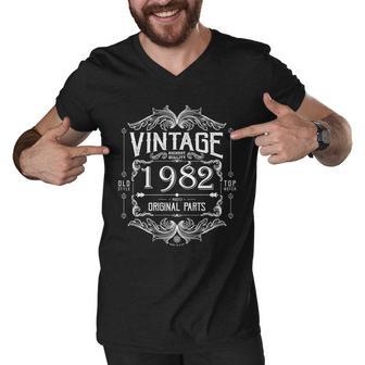 Old Style 1982 Mostly Original Parts 40Th Birthday Tshirt Men V-Neck Tshirt - Monsterry