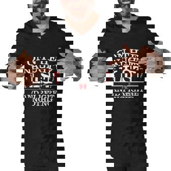 On The Naughty List Funny Christmas Men V-Neck Tshirt - Monsterry