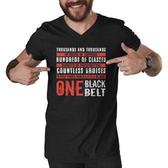 One Black Belt Funny Martial Arts Karate Taekwondo Graphic Men V-Neck Tshirt - Thegiftio UK