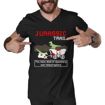 Oregon Jurassic Trail Men V-Neck Tshirt - Monsterry DE