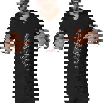 Palestinian Map With Cities Villages Calligraphy Palestine Gift Graphic Design Printed Casual Daily Basic Men V-Neck Tshirt - Thegiftio