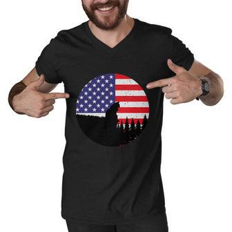Patriotic Cats American Flag 4Th Of July Cat Day Men V-Neck Tshirt - Monsterry