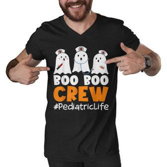 Pediatric Life Boo Boo Crew Nurse Ghost Halloween Costume Men V-Neck Tshirt - Seseable