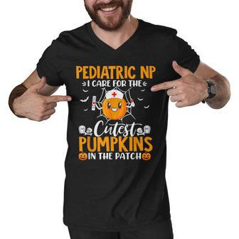 Pediatric Nurse Practitioner Halloween Party Nurse Squad Men V-Neck Tshirt - Thegiftio UK