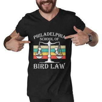 Philadelphia School Of Bird Law Vintage Bird Lover Graphic Design Printed Casual Daily Basic Men V-Neck Tshirt - Thegiftio UK