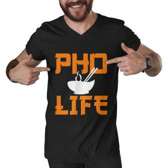 Pho Life Funny Vietnamese Pho Noodle Soup Lover Graphic Design Printed Casual Daily Basic Men V-Neck Tshirt - Thegiftio UK