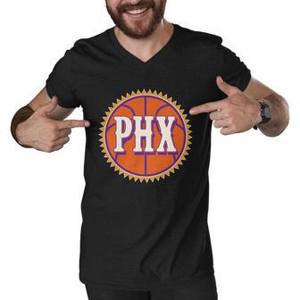 Phoenix Phx Basketball Sun Ball Men V-Neck Tshirt - Monsterry CA