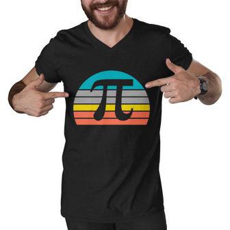 Pi Day Vintage Tshirt Men V-Neck Tshirt - Monsterry