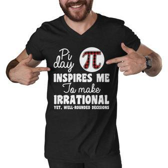 Pi Inspires Me Funny Pi Day 314 Tshirt Men V-Neck Tshirt - Monsterry UK