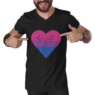 Pocket Lgbt Flag Gay Pride Rainbow Heart Lgbt Men V-Neck Tshirt - Monsterry UK