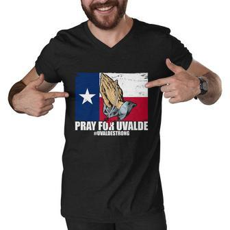 Pray For Uvalde Texas Strong Men V-Neck Tshirt - Monsterry CA