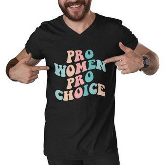 Pro Choice Equal Rights Feminist Retro Men V-Neck Tshirt - Monsterry DE