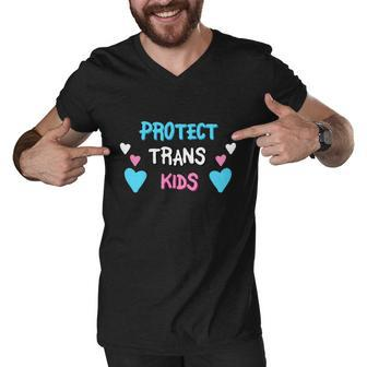 Protect Trans Kids Transgender Pride Month Men V-Neck Tshirt - Monsterry DE