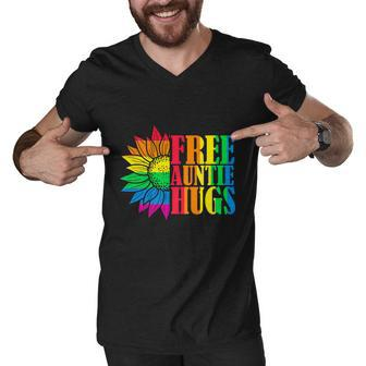 Proud Lgbt Free Auntie Hugs Lgbt Pride Month Men V-Neck Tshirt - Monsterry DE