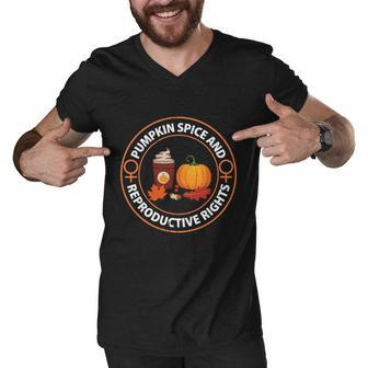Pumpkin Spice And Reproductive Rights Gift V5 Men V-Neck Tshirt - Monsterry