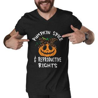 Pumpkin Spice And Reproductive Rights Gift V7 Men V-Neck Tshirt - Monsterry