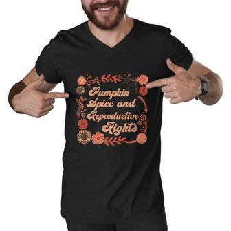 Pumpkin Spice Reproductive Rights Fall Feminist Pro Choice Gift Men V-Neck Tshirt - Monsterry CA