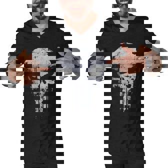 Punisher Body Fit O Neck Casual Graphic Mens Men V-Neck Tshirt - Thegiftio