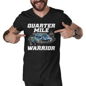 Quarter Mile Warrior Men V-Neck Tshirt - Seseable