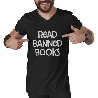Read Banned Books Tshirt V2 Men V-Neck Tshirt - Monsterry UK