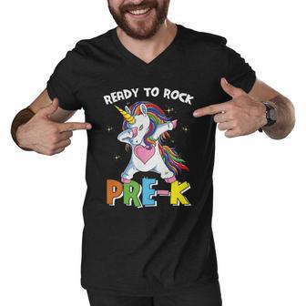 Ready To Rock Prek Unicorn Back To School Men V-Neck Tshirt - Monsterry