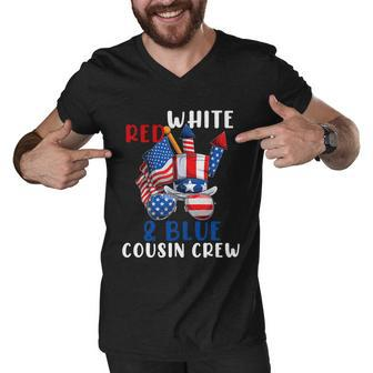 Red White And Blue Cousin Crew 2022 Meaningful Gift Cousin Crew 4Th Of July Cu Men V-Neck Tshirt - Monsterry DE