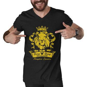 Reggae Lion Bar Tshirt Men V-Neck Tshirt - Monsterry CA