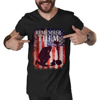 Remember Them Memorial Day Tshirt Men V-Neck Tshirt - Monsterry