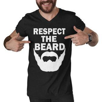 Respect The Beard Tshirt Men V-Neck Tshirt - Monsterry DE