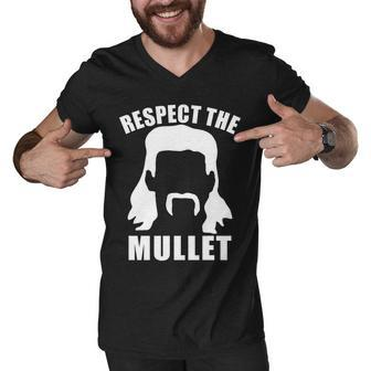 Respect The Mullet Tshirt Men V-Neck Tshirt - Monsterry