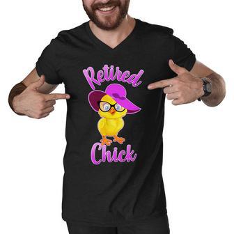 Retired Chick V2 Men V-Neck Tshirt - Monsterry CA