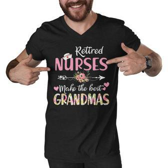Retired Nurses Make The Best Grandmas Mother S Day Men V-Neck Tshirt - Thegiftio UK