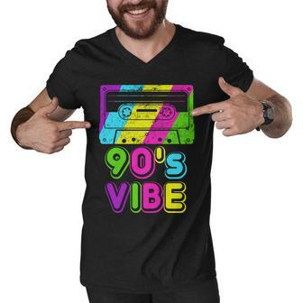 Retro 90S Vibe Vintage Men V-Neck Tshirt - Monsterry DE
